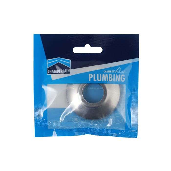ChamberValue Chrome Plated Flat Tap Flange 1/2" - 2 Pack