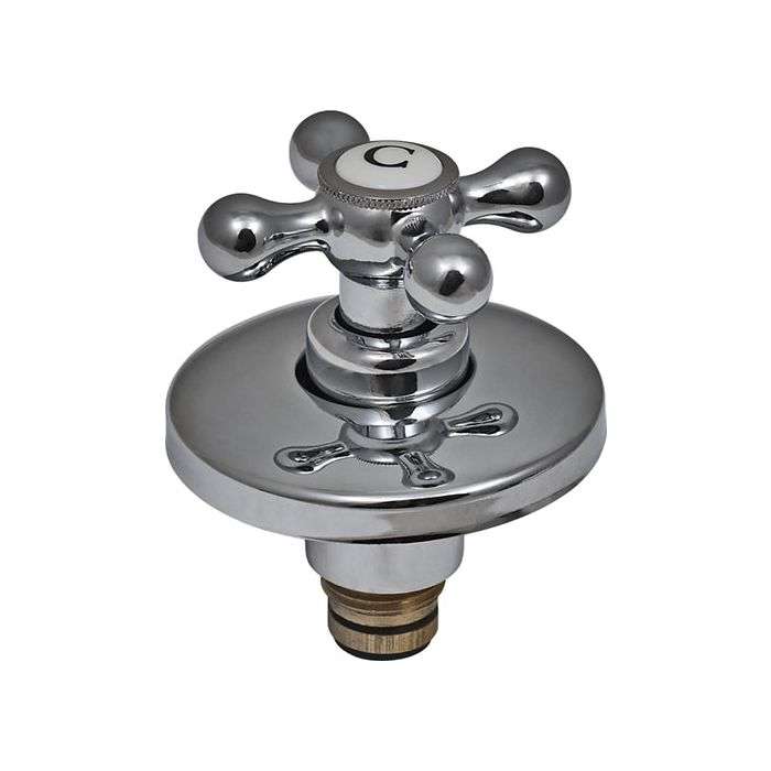 Chrome Plated Victory Undertile Tap Headpart