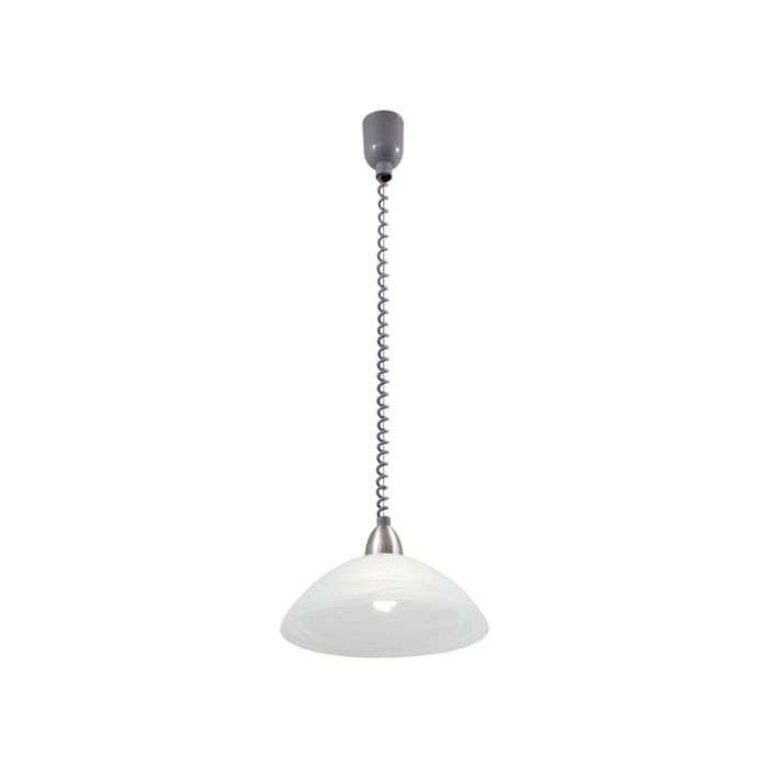 Eglo Satin Chrome & Alabaster Lord 2-Light Pendant