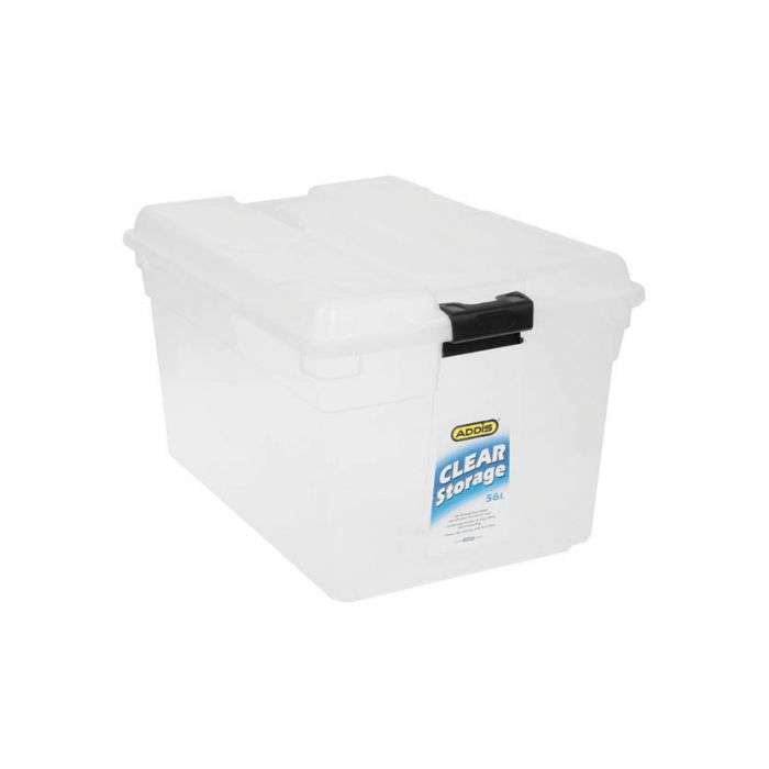 Addis Clear Storage Box 56L