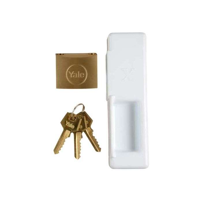 Xpanda White Saftidor Handle & Lock