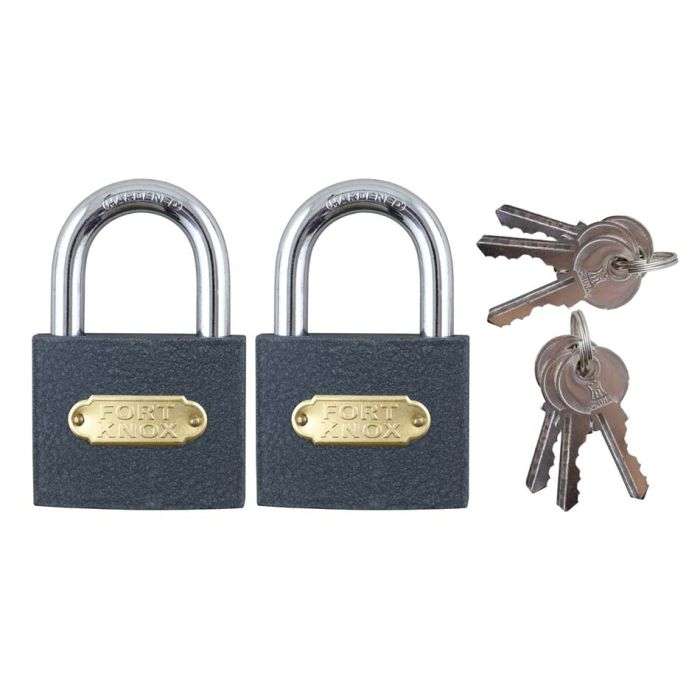 Fort Knox Keyed Alike Iron Padlock 60mm - 2 Pack