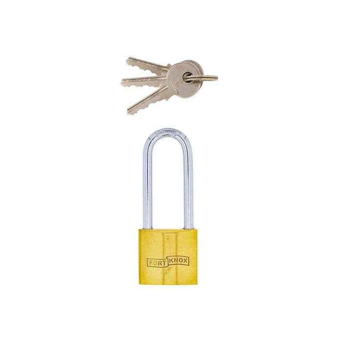 Fort Knox Brass Long Shackle Padlock 30mm
