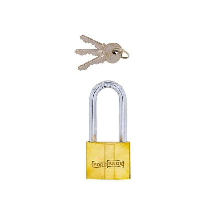 Fort Knox Brass Long Shackle Padlock 50mm