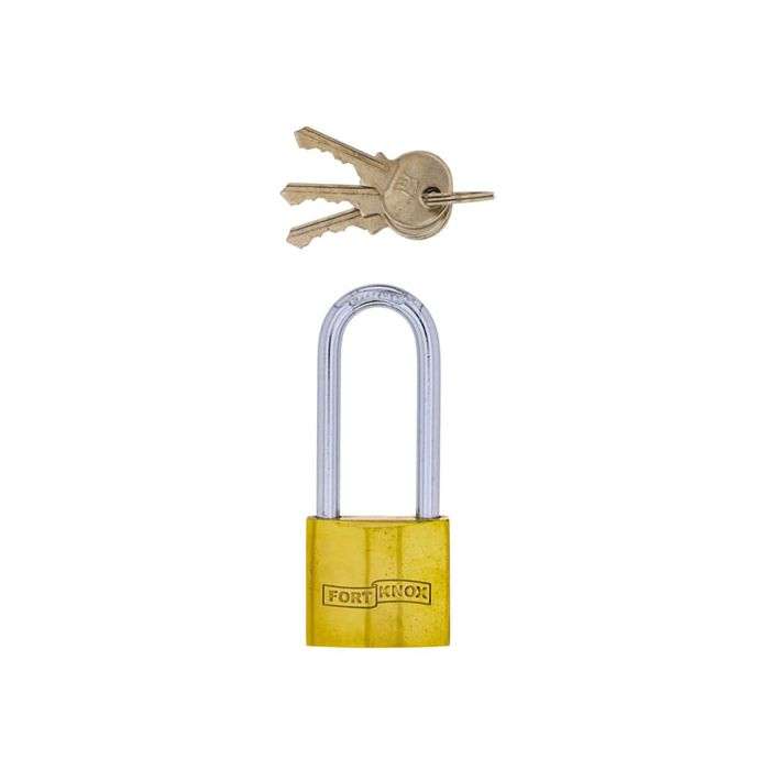 Fort Knox Brass Long Shackle Padlock 40mm