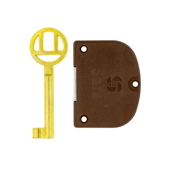 Fort Knox Brown Cupboard Lock 60mm