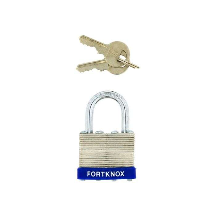 Fort Knox Laminated Padlock Keyed Alike 40mm - 3 Pack