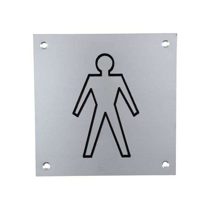 DCLSA Aluminium Plate Male Sign 150 x 150 x 2mm