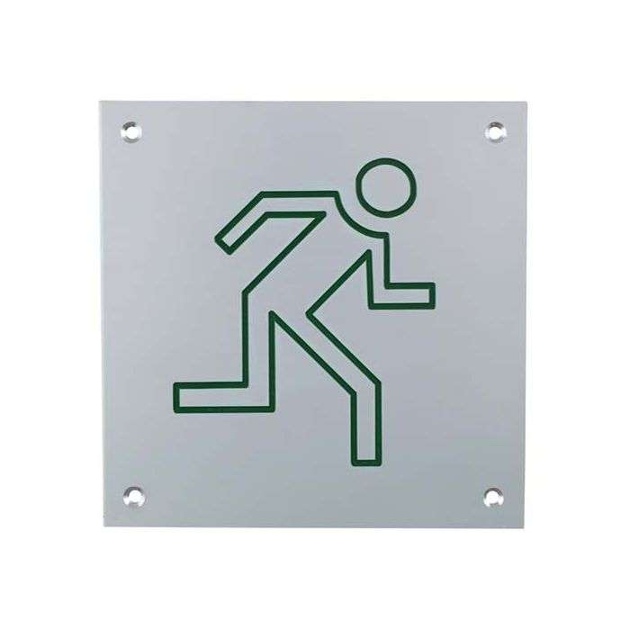 DCLSA Aluminium Plate Running Man Sign 150 x 150 x 2mm