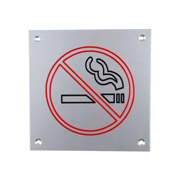 DCLSA Aluminium Plate No Smoking Sign 150 x 150 x 2mm