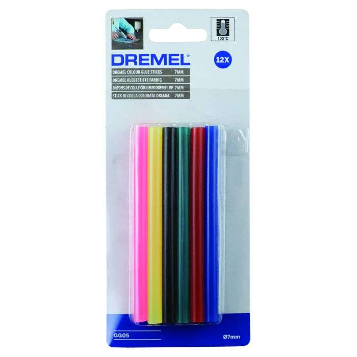 Dremel Coloured Glue Sticks 7mm - 12 Pack