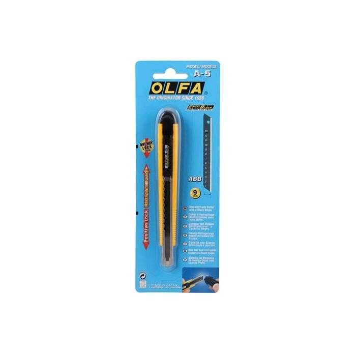 Olfa One Way Lock Cutter with Black Snap Off Blade Knife