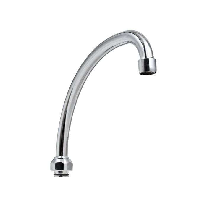 Neoperl Chrome Plated Heavy Pattern Sink Mixer Spout With Cascade Aerator