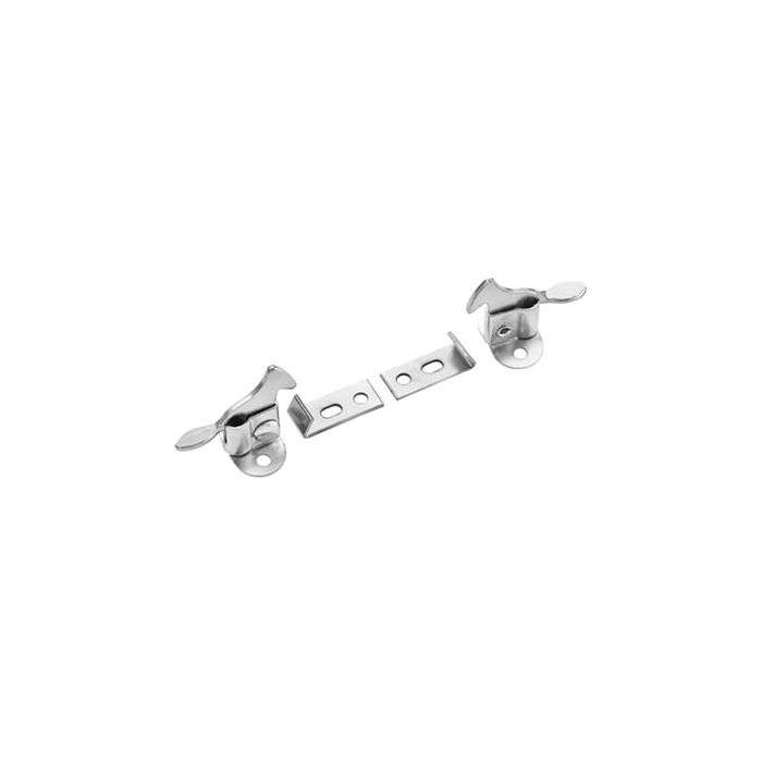 Mackie Nickel Plated Elbow Catches 20 x 15mm - 2 Pack
