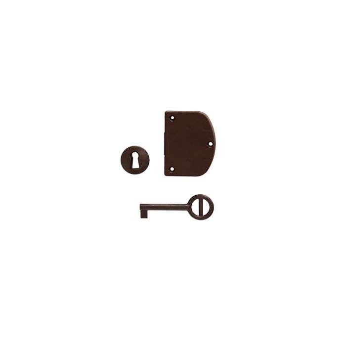 Mackie Brown Plastic Cupboard Lock 20mm