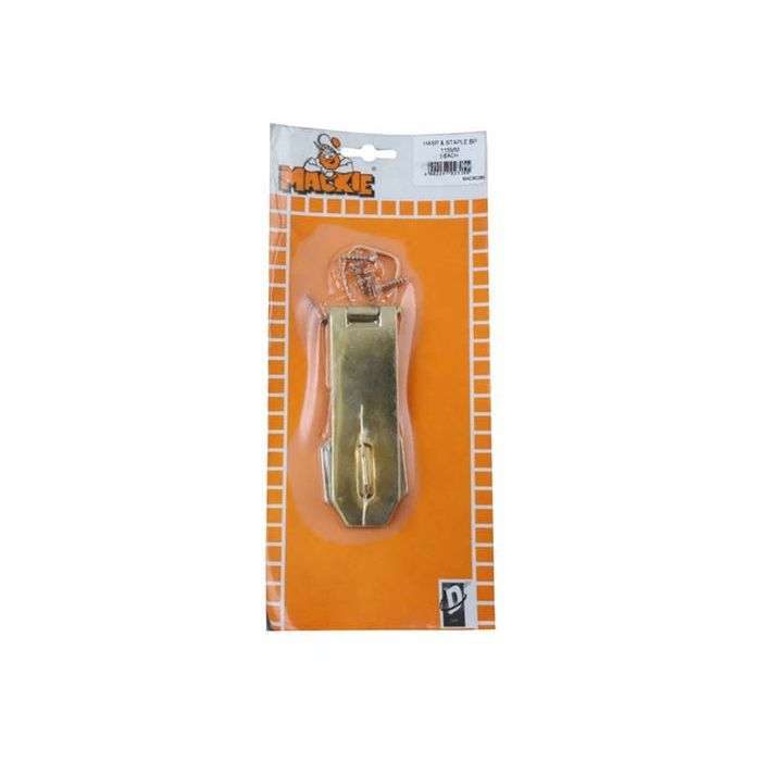 Mackie Brass Plated Hasp & Staple 115mm