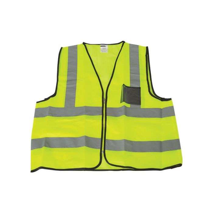 Lime Solid Mesh Hi-Viz Vests- M