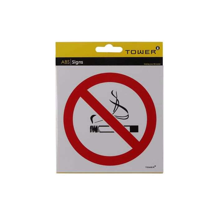 Tower No Smoking Sign 150 x 150mm