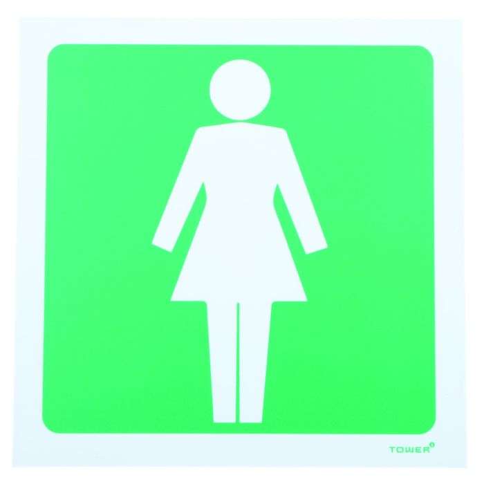 Tower Ladies Toilet Sign 150 x 150mm