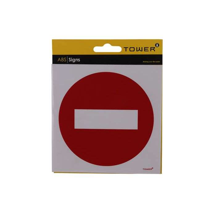 Tower No Entry Sign 150 x 150mm