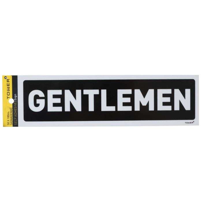 Tower Gentlemen Info Sigh 50 x 195mm