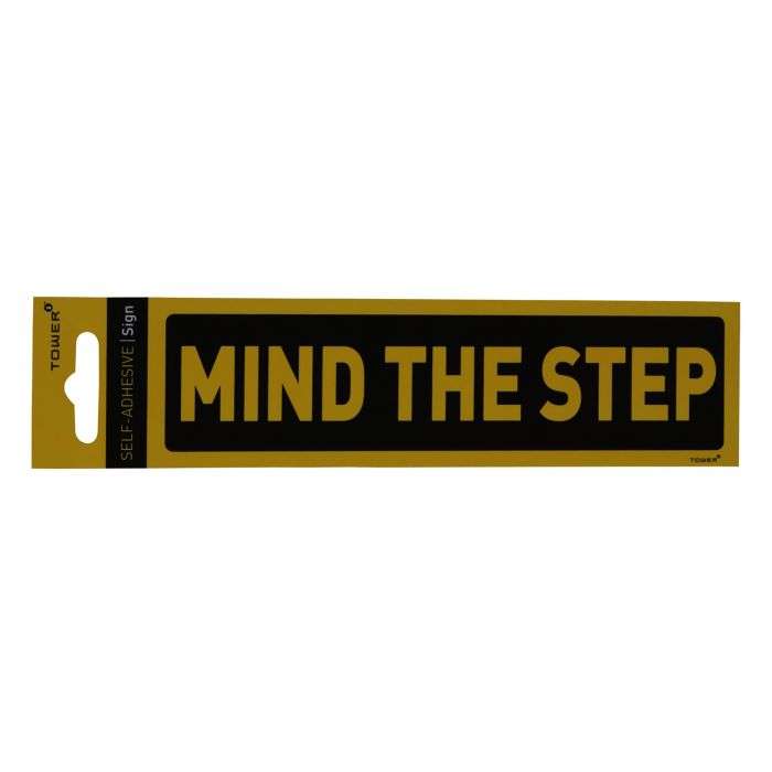 Tower Mind The Step Adhesive Sign 50 x 195mm