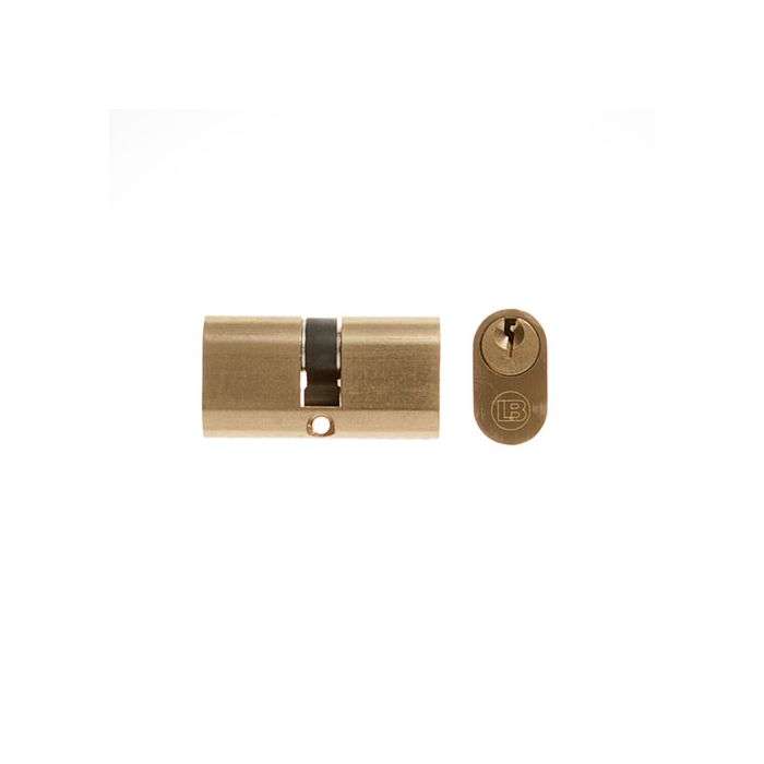 L&B Brass Oval Cylinder Lock 60mm (Cylinder Only)