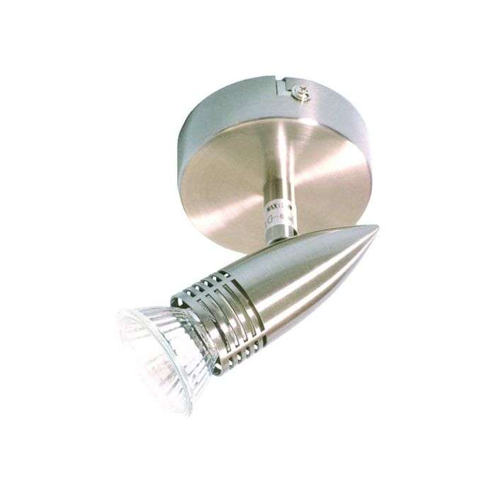 Bright Star Satin Chrome 1-Light Bullet Head Bow Spotlight