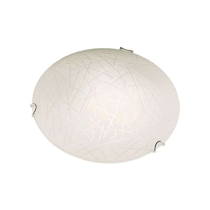 Bright Star Frosted Pattern Glass Ceiling Light 300mm