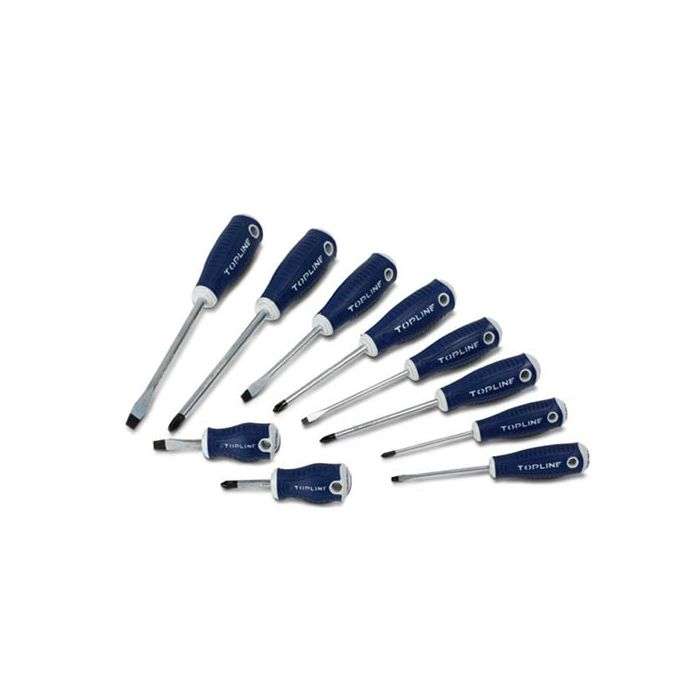 Topline 10 Piece Blacktip Screwdriver Set