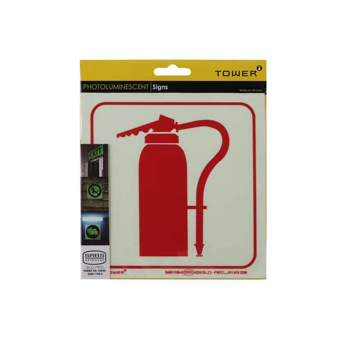 Tower Fire Extinguisher Sign 190 x 190mm