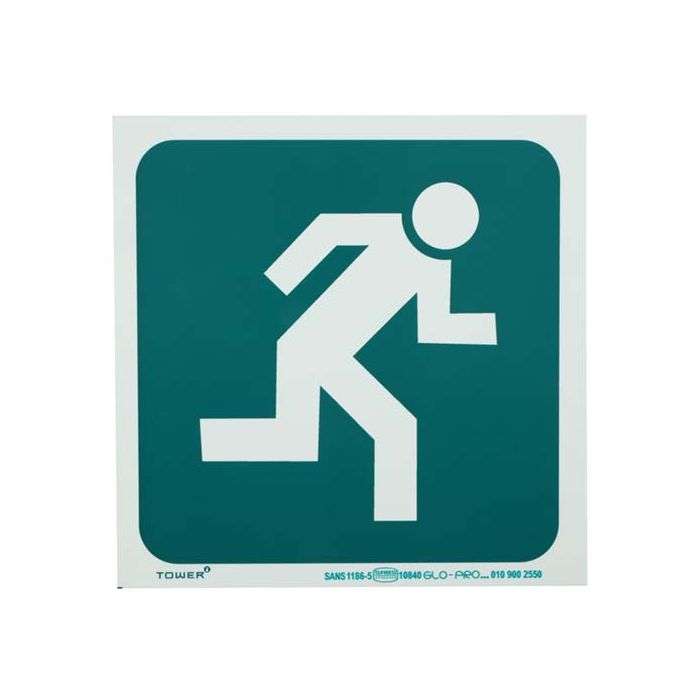 Tower Running Man Right Sign 190 x 190mm