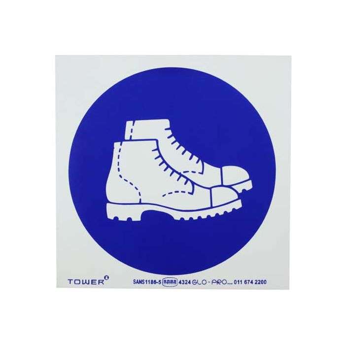 Tower Foot Protection Sign 190 x 190mm