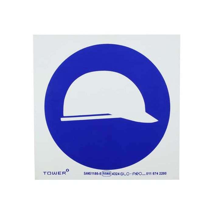 Tower Head Protection Sign 190 x 190mm