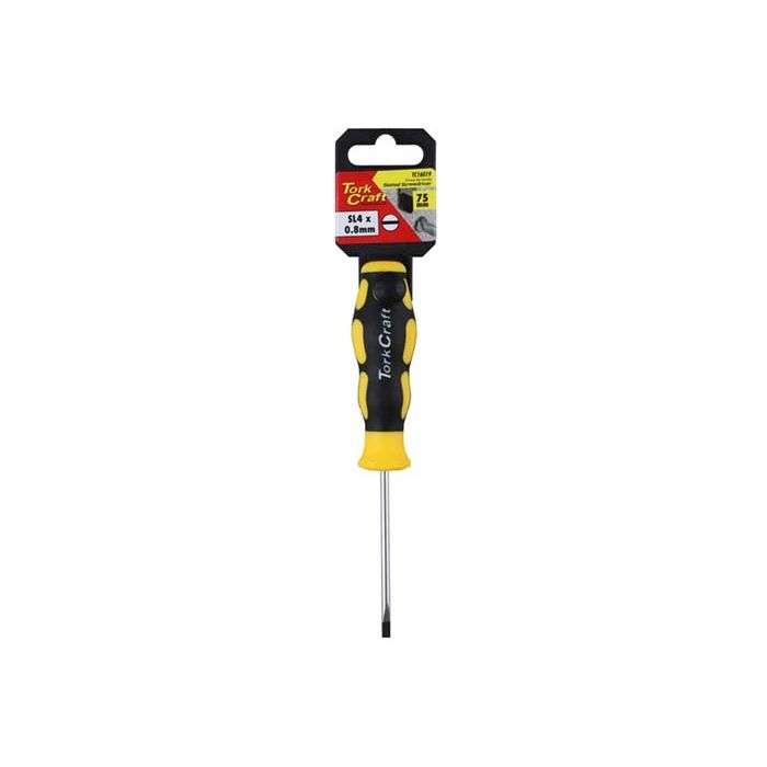 Tork Craft Slotted Flat Tip Screwdriver 4 x 75mm