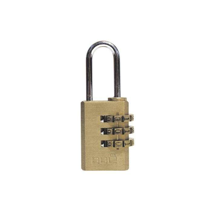 BBL Brass Combination Padlock 30mm