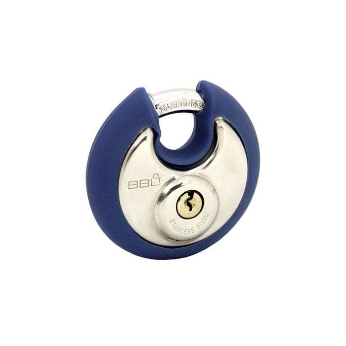BBL Blue Stainless Steel Discus Padlock 70mm
