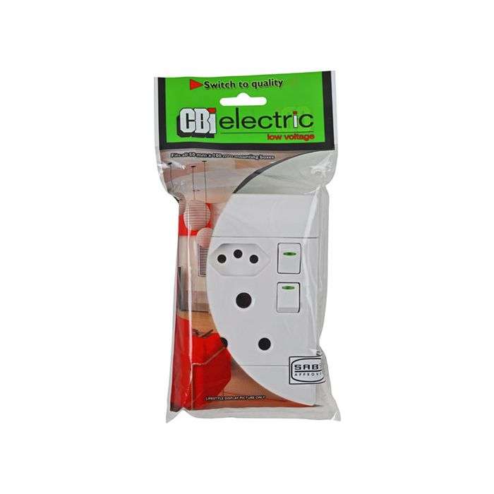 CBI White 1 New RSA & 1 RSA Wall Socket 2x4