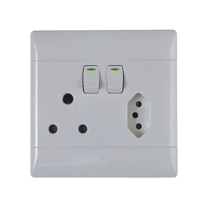 CBI White 1 New RSA & 1 RSA Wall Socket 4x4