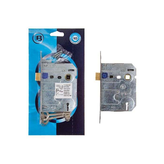 L&B Chrome Plated 2 Lever Mortice Lock