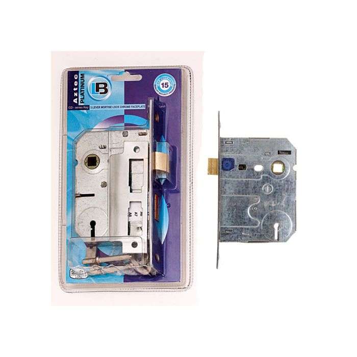 Aztec Chrome Plated 4 Lever Mortice Lock