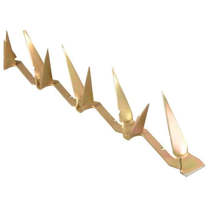 Yellow Passivated Stingray Security Wall Spikes 2mm x 1.48m