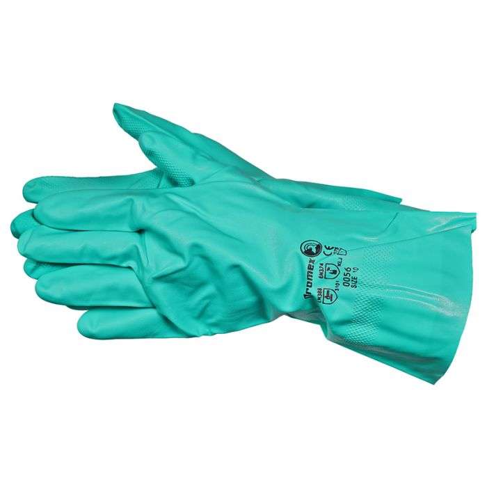 Green Nitrile Gloves Size 10