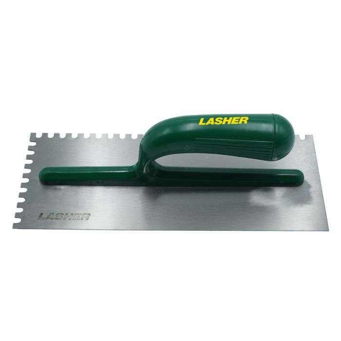Lasher Tilers Notched Trowel 6 x 6 x 6mm