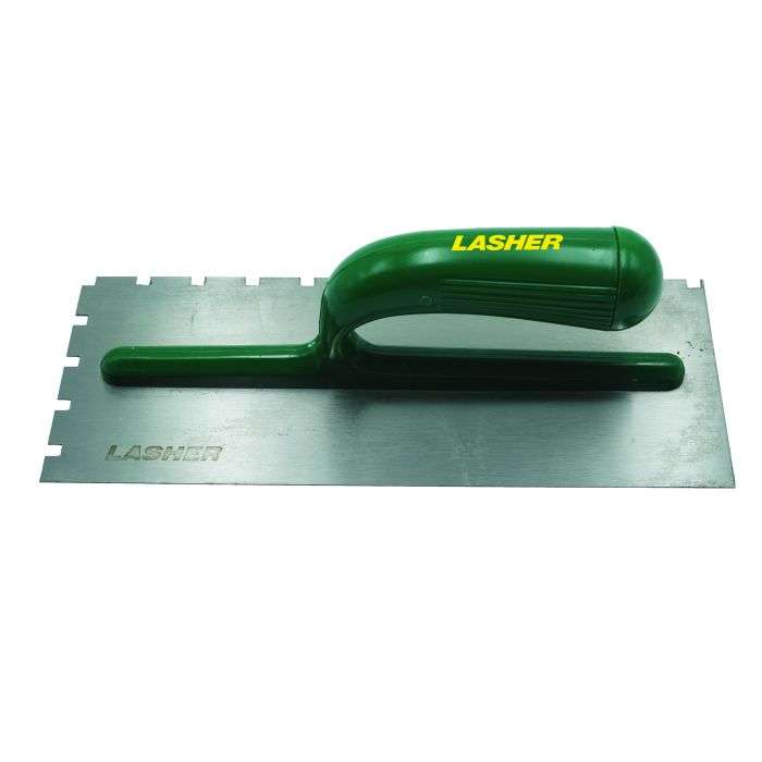 Lasher Tilers Notched Trowel 6 x 6 x 19mm