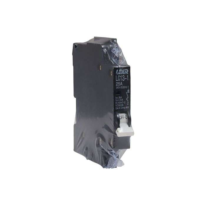 Lear 1-Pole 25A Circuit Breaker 13mm