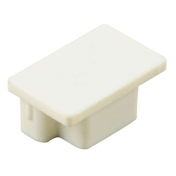 White PVC Trunking Stop End 25 x 16mm