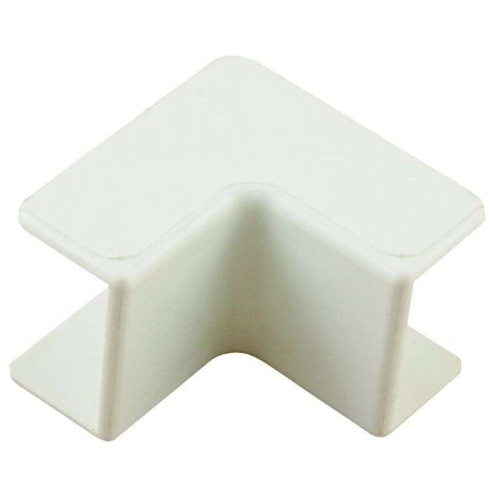 White PVC Trunking Exterior Angle 25 x 16mm