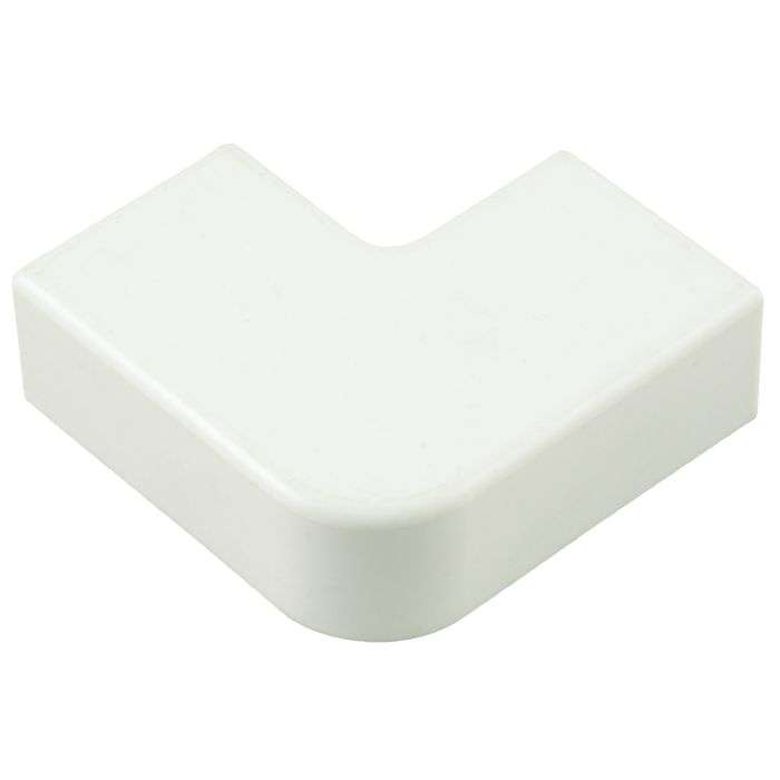 White PVC Trunking Flat Angle 25 x 16mm