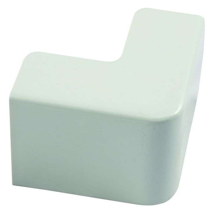 White PVC Trunking Exterior Angle 40 x 25mm